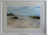 James Bartholomew, giclée, 'Treen Cove near Zennor', dubbel passe-partout en inlijsten